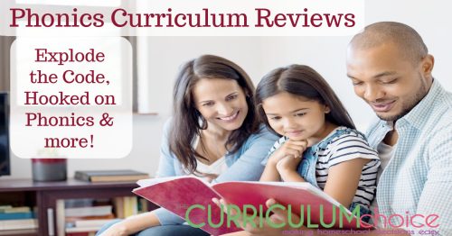 This is a collection of Phonics Curriculum Reviews from here at The Curriculum Choice. Includes reviews about programs like Explode the Code and Hooked on Phonics.