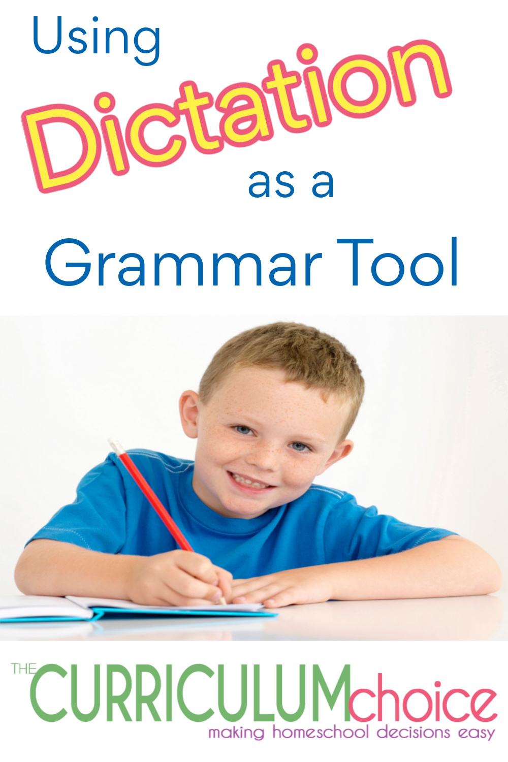 Using Dictation as a Grammar Tool is an effective and natural way to teach things like handwriting, spelling, vocabulary, sentence structure, and more.