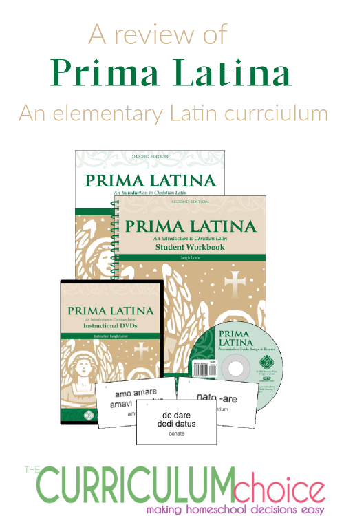 Prima Latina from Memoria Press is an elementary Latin curriculum for grades 1-4 that combines text, audio, and video learning.