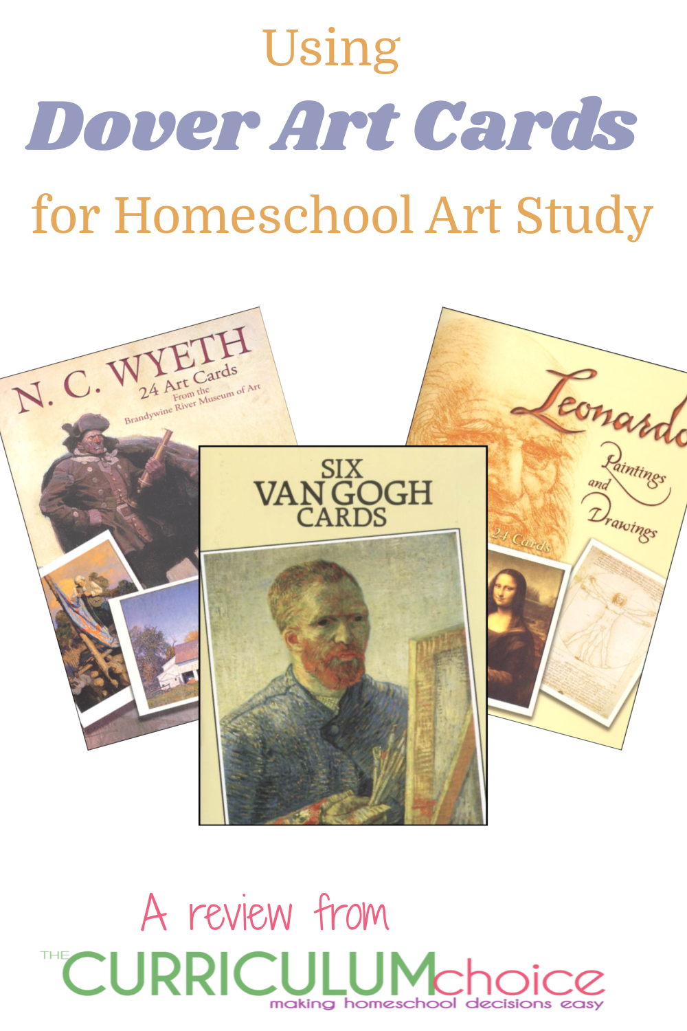 Dover Art Cards are an easy way to add art to your homeschool study. There are many ways to use them along with art books and projects. A review from The Curriculum Choice