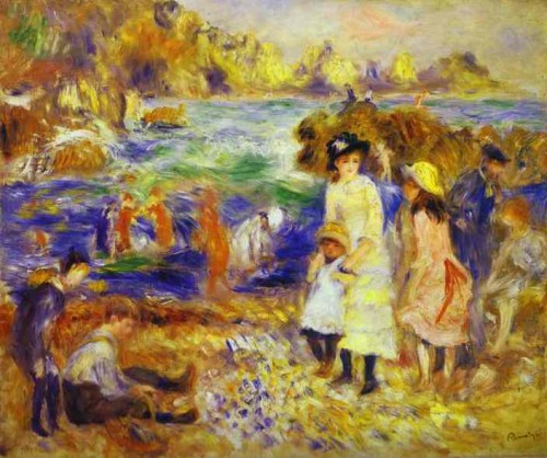 Beach Scene, Guernsey, 1883