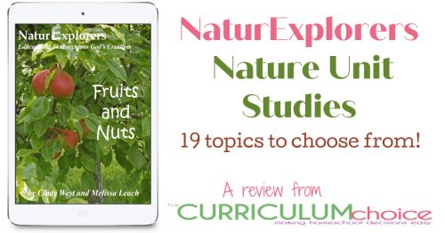 NaturExplorers Nature Unit Studies include tons of information on the subject it's based on, but also includes ideas of how to incorporate many different areas of your homeschool right into nature study. A review from The Curriculum Choice.