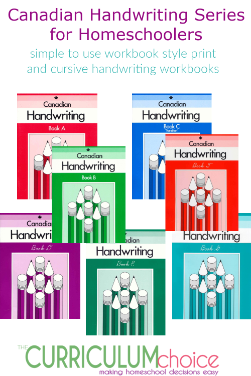 The Canadian Handwriting Series is a 7 book series for kids in grades 1-7 to learn handwriting in both print and cursive. A simple workbook style makes these easy to use!