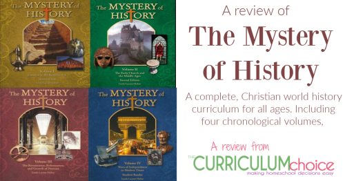 The Mystery of History is a complete, Christian world history curriculum for all ages. Including four chronological volumes. A review from The Curriculum Choice