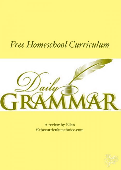 Daily Grammar is a FREE curriculum that is thorough and easy to use and a comprehensive complete curriculum for older elementary and middle grade students.