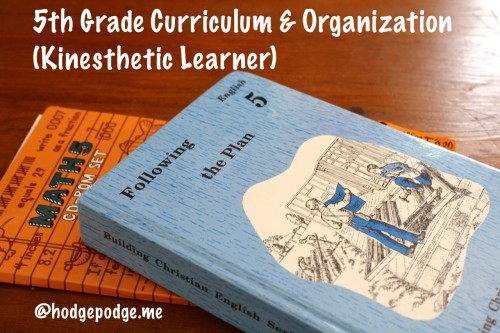 5th Grade Curriculum and Organization