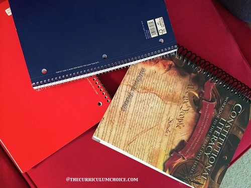 Constitutional Literacy Workbook and spiral notebooks