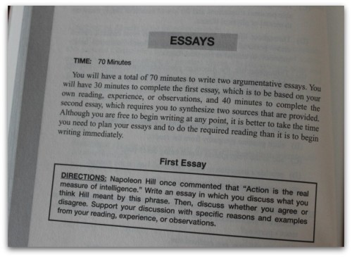 Just like the Composition Test Prep guide, the Algebra guide offers diagnostic tests, a large section of review/study material, test taking tips and two practice tests (both online and in print.)  The review/study guide is actually kind of like a workbook, too, because each example is really a problem that you should try to solve before the answers and explanations are given.