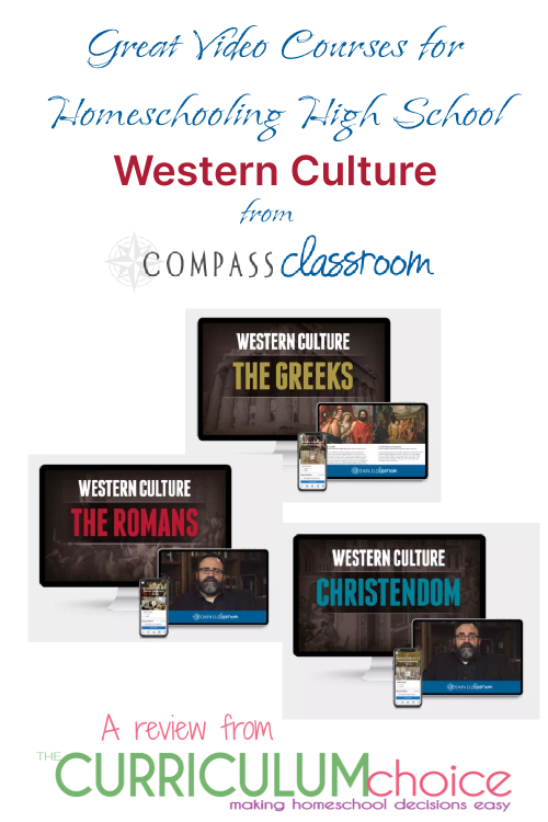 Invite master teachers into your home with Great Books Homeschool Video Courses from Compass Classroom. These Western Culture courses equal two high school credits each! One for literature and one for history! A review from The Curriculum Choice