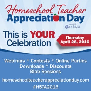 Homeschool Teacher Appreciation Day April 28, 2016