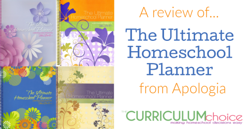 The Ultimate Homeschool Planner from Apologia supports you in homeschooling. It encourages you to count your blessings, encourage independence, and record your progress.