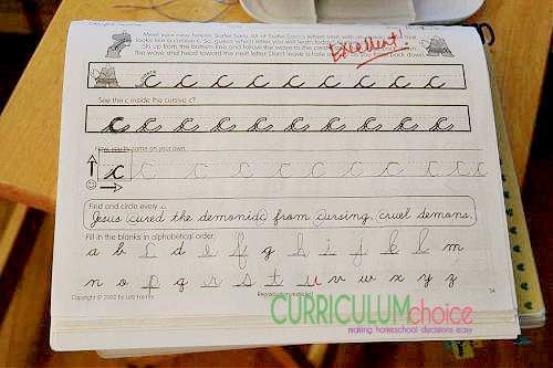 Inside Cheerful Cursive Writing & Reading