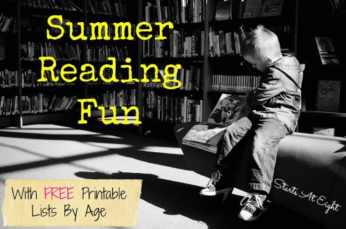 Summer Reading Fun - Summer reading list by age with free printable lists for tracking!