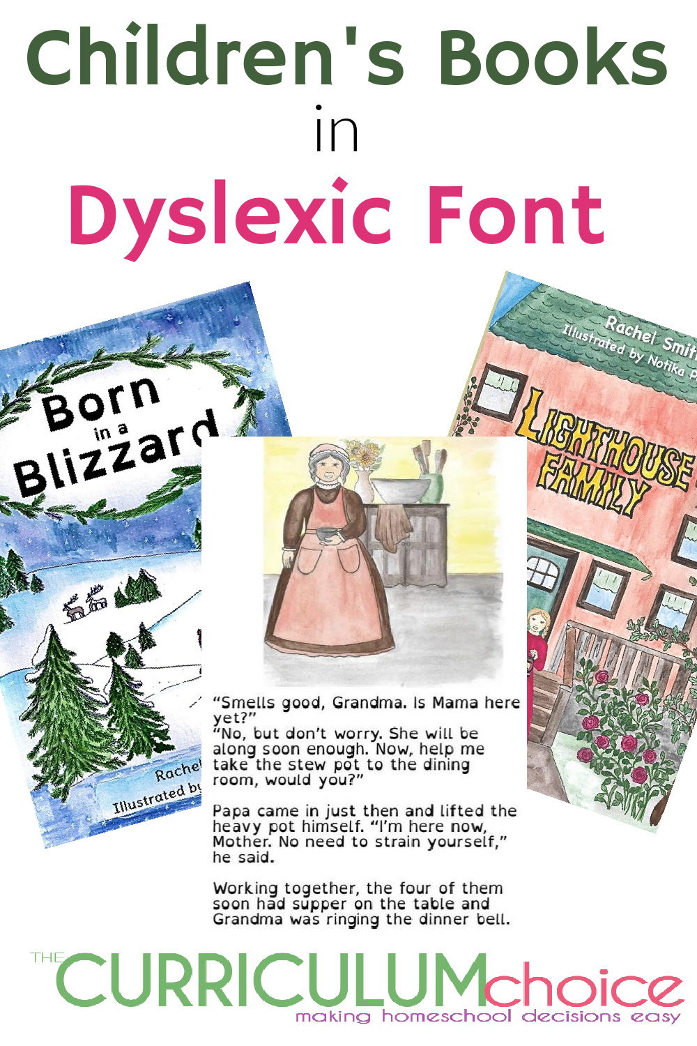 Inspired by her kids with dyslexia Rachel Smith has written many Children's Books in Dyslexic Font including historically based stories created with homeschooling family’s in mind.