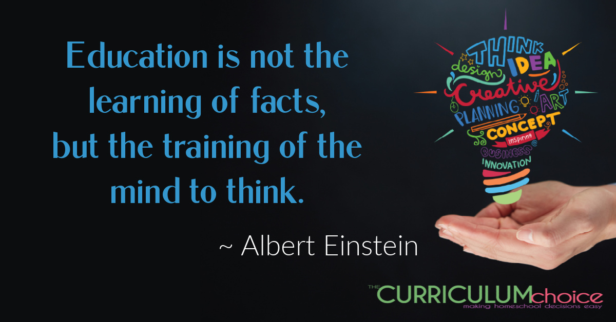 Education is not the learning of facts, but the training of the mind to think.
~ Albert Einsteiin