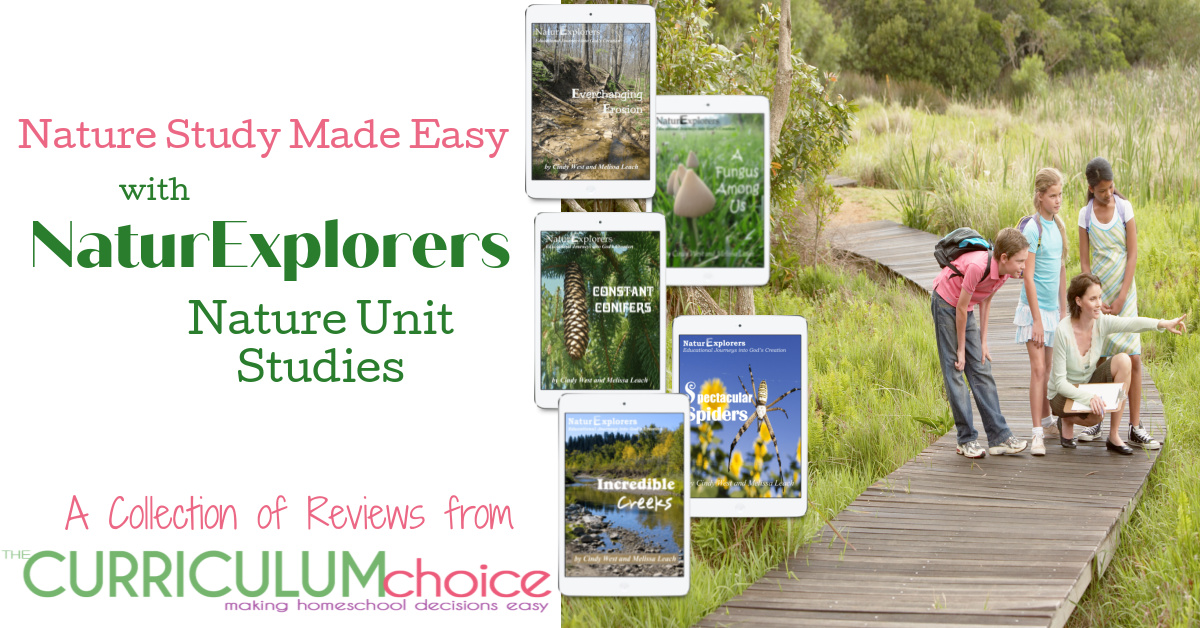 NaturExplorers Nature Unit Studies are 19 different, complete nature based science studies for 1st - 8th grades. This is a collection of review from The Curriculum Choice.