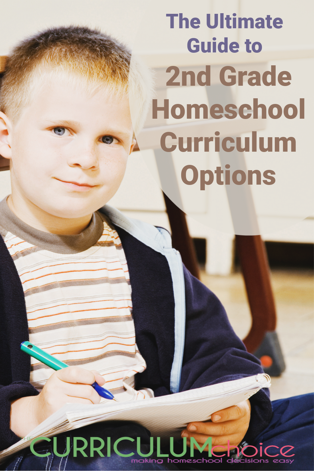 This Ultimate Guide to 2nd Grade Homeschool Curriculum Options includes ideas for full curriculum, math, English, science, history/geography and extras! From The Curriculum Choice