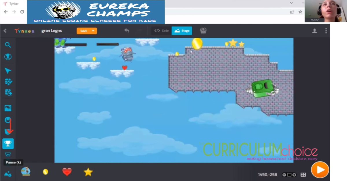 Eureka Champs Online Coding Classes in Action