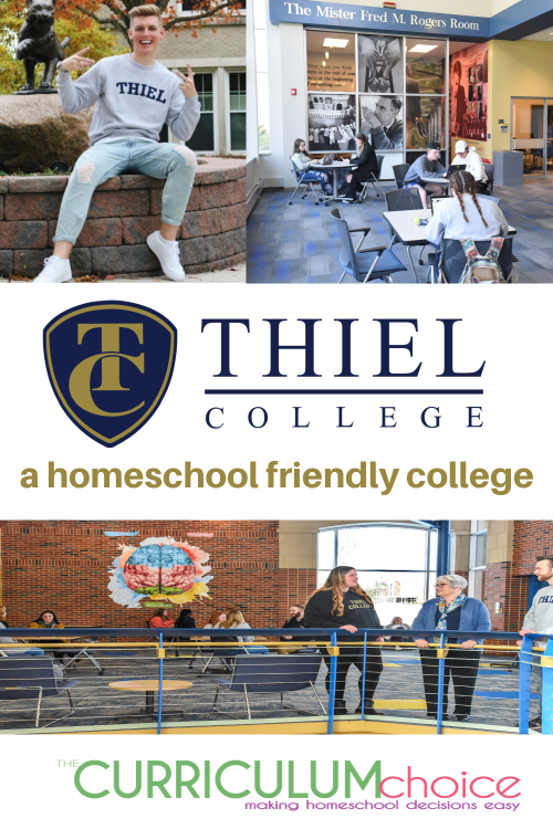 Thiel College in Pennsylvania is a small liberal arts college with a small student to faculty ratio, making it a great homeschool friendly option.