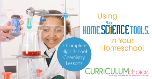 Exploring high school chemistry using Home Science Tools includes 3 different high school chemistry lessons created by Eva Varga. Including: Nomenclature of Chemical Compounds, Covalent Bonding, and Ionic Bonding.