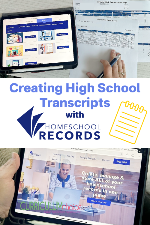 Creating High School Transcripts is easy! With Homeschool Records you can keep attendance logs, reading logs, course descriptions and more!