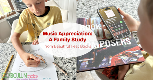 Music Appreciation: A Family Study from Beautiful Feet Books is an all ages, affordable, 2 year music study including composers, music, and the orchestra.