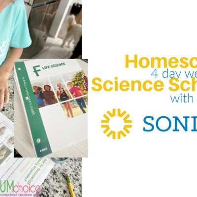 Homeschool Science Scheduling is made easy with Sonlight Science. Weekly schedules are broken into days with both 4 & 5 day a week options.